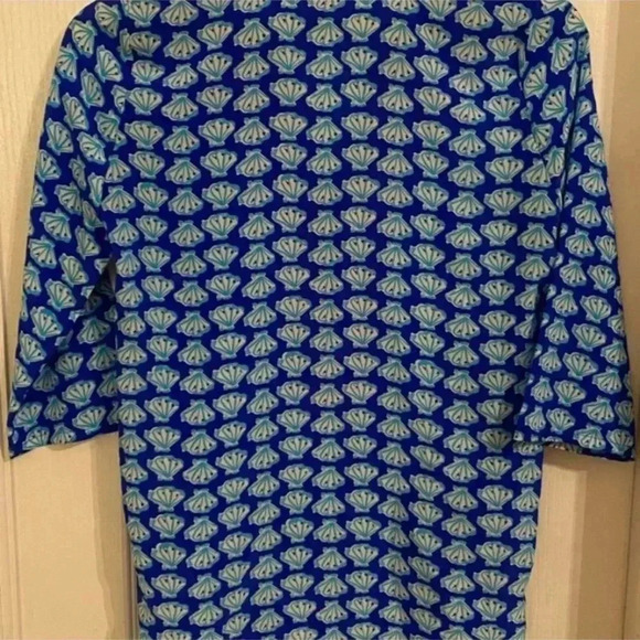 Lilly Pulitzer Womens Renato Silk Seashell Print Tunic Blouse - Picture 4 of 7